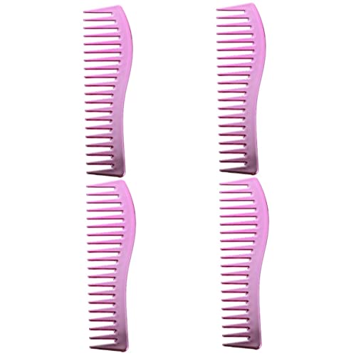 minkissy 4 stücke Fettiges Haar Kamm Trimmer Kamm Necken Nasse Kämme Haar Styling Kamm für Männer Haar Pick Breite Zähne Entwirren Kamm Haar Kämme für Frauen Detangler Kamm Ohne Griff Mann Abs Bürste von minkissy