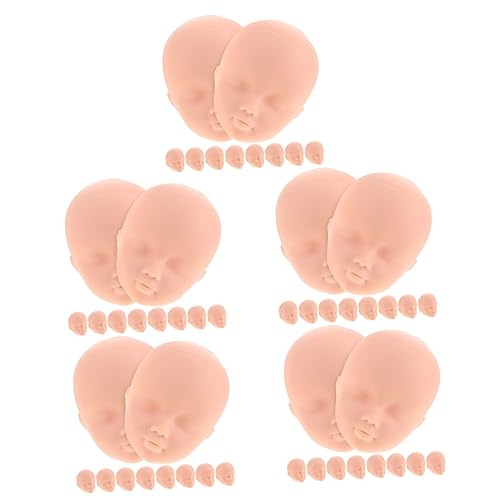 minkissy 50 Stück Puppenkopf Anziehen Babypuppenköpfe Puppenköpfe Ersetzen Make-up-puppenkopf Puppenkopf Schlüsselanhänger Puppenköpfe Machen Puppenzubehör Plastik Spielzeug Kind Plüschtier von minkissy