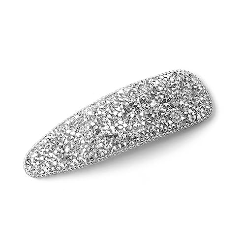 9St silberne Haarspange Haarspangen aus Metall Haarspangen für Mädchen Hochzeitskopfschmuck für die Braut Haarnadel Haarklammer Diamant-Schnappclip Kristall Knopf Kopfbedeckung von minkissy