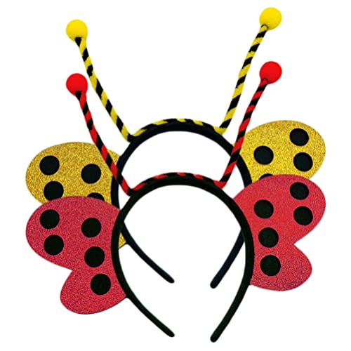 minkissy 2st Schmetterlingsbienen-stirnband Schönes Haarband Antenne Stirnband Bienen Stirnbänder Für Kinder Schmetterlings-haarband Schöne Haarbänder Pom-pom-bopper Fräulein Ohr Schal von minkissy