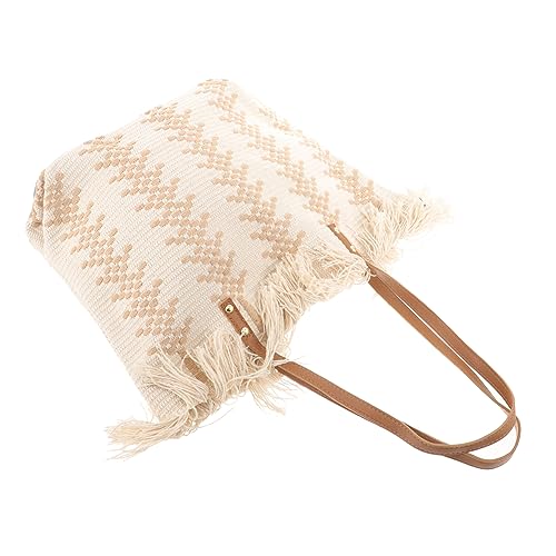 minkissy Gewebte Umhängetasche mit Quasten Tragetasche Frauen Tasche gewebte Handtaschen für Damen Handtasche mit gewebten Quasten Einkaufstasche Stoff damen schultertasche Baumwolle minkissy Gewebte Umhängetasche mit Quasten Tragetasche Frauen Tasche gewebte Handtaschen für Damen Handtasche mit gewebten Quasten Einkaufstasche Stoff damen schultertasche Baumwolle von minkissy