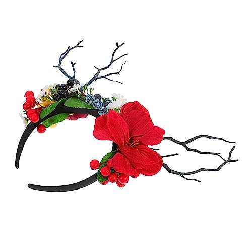 minkissy Geweih Stirnband Weihnachts-cosplay-accessoire Dekoratives Weihnachtshaarband Lotus Teelichthalter Party Geweih Prop Mädchen Stirnband Haarreifen Seide Weihnachten Kopfbedeckung minkissy Geweih Stirnband Weihnachts-cosplay-accessoire Dekoratives Weihnachtshaarband Lotus Teelichthalter Party Geweih Prop Mädchen Stirnband Haarreifen Seide Weihnachten Kopfbedeckung von minkissy