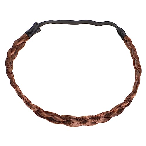 minkissy Vintage Stirnband Frauen Geflochtene Haarbänder Für Frauen Braut Stirnband Geflochtenes Haarband Klobiges Breites Stirnband Elastisches Stirnband Schal Fräulein Elastizität von minkissy