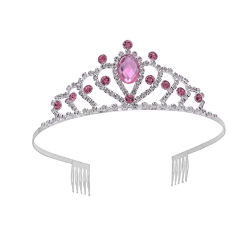 minkissy Kinder-Haargummis, Strass, Hochzeit, Barock, Haarschmuck, Prinzessinnen-Herz-Stirnband, Kinder-Kopfschmuck für Frauen, Damen-Stirnbänder, Mädchen-Stirnband, Miss herzförmiger Haarkamm von minkissy