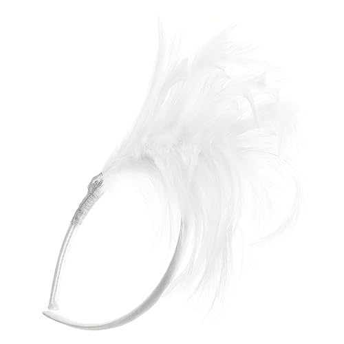 minkissy Fascinator-stirnband Ornament-stirnband Haarreif Schwarze Stirnbänder Für Frauen Fascinators Für Damen Kostüm Weihnachten Hut Haarbänder Für Herren Kind Weiß Cosplay von minkissy