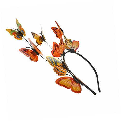 minkissy Haargummis Für Frauen Schmetterling Kostüm Frauen Butterfly Fascinator Hat Derby Stirnband Fascinator-stirnband Festival-haar Derby-stirnband Schmetterlingskostüm Schal Hut Braut von minkissy