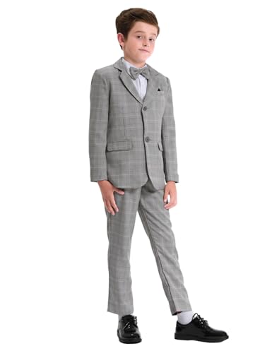 mintgreen Jungen Anzüge, Blazer, Kinder Hochzeit Outfit Party Formelle Pageboy Prom Smoking, Gitter Grau, 128-134 mintgreen Jungen Anzüge, Blazer, Kinder Hochzeit Outfit Party Formelle Pageboy Prom Smoking, Gitter Grau, 128-134 von mintgreen