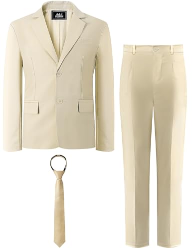 mintgreen Kinderanzug Set Jungen, Kinder Hochzeits-Outfit Festlich Formal Pagenkopf Abschlussball Jacke & Hose, Helles Khaki, 158-164, Tag 14 mintgreen Kinderanzug Set Jungen, Kinder Hochzeits-Outfit Festlich Formal Pagenkopf Abschlussball Jacke & Hose, Helles Khaki, 158-164, Tag 14 von mintgreen