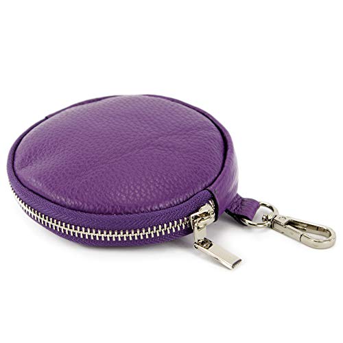 modamoda de - P10 - ital. Leder Geldbörse Mundschutztasche, Farbe:Purple von modamoda de