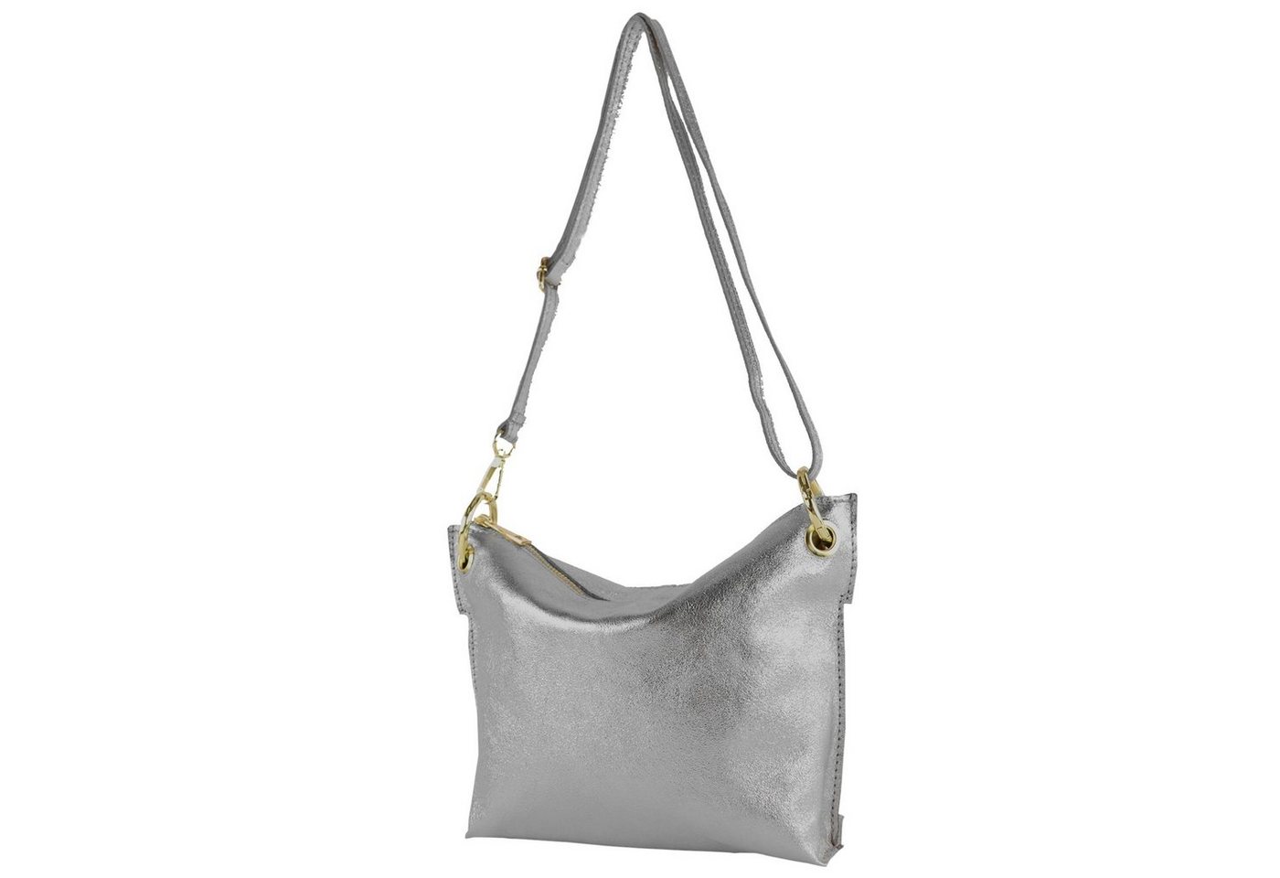 modamoda de Schultertasche T243, Echtleder Handmade in Italy von modamoda de