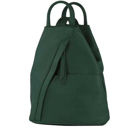 modamoda de - T180 - Damen Rucksack Tasche aus ital. Leder, Farbe:Petrol von modamoda de