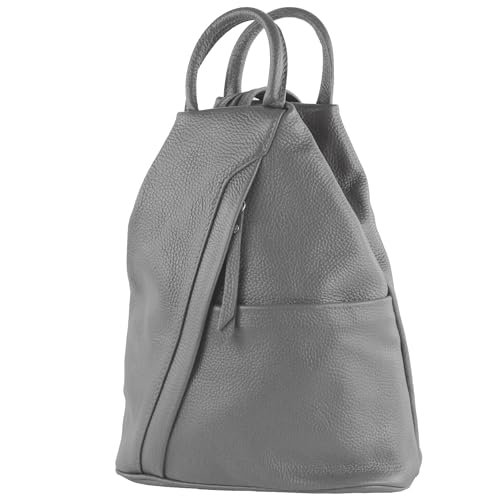 modamoda de - T180 - ital Damen Rucksack Tasche Nappaleder, Telegrau, Medium von modamoda de