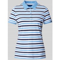 Montego Slim Fit Poloshirt in Two-Tone-Machart in Blau, Größe M von montego