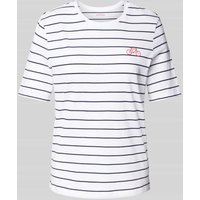Montego T-Shirt mit Streifenmuster in Dunkelblau, Größe L von montego