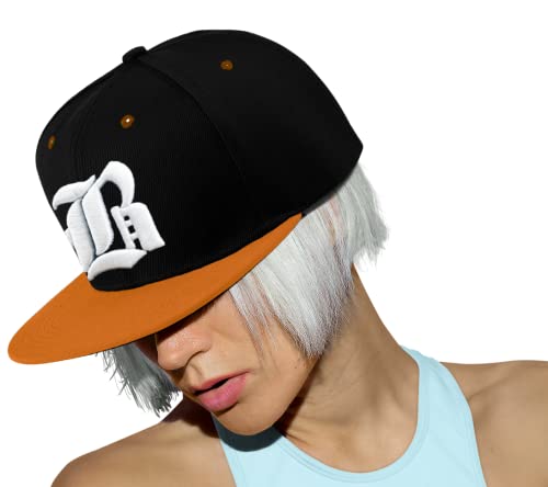 morefaz New Unisex Jungen Mädchen Mütze Baseball Cap Snapback Hut Gotisch 3D B Kinder Kappe TM (B Schwarz orange weiß) von morefaz