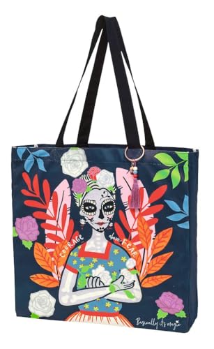 moses. Basically it’s magic XXL Shopper Santa Muerte – Große Stofftasche in Dark Blue mit farbenfrohem Totenkopf-Motiv, Einkaufstasche mit Innenfach und Reißverschluss, aus 100% Baumwolle moses. Basically it’s magic XXL Shopper Santa Muerte – Große Stofftasche in Dark Blue mit farbenfrohem Totenkopf-Motiv, Einkaufstasche mit Innenfach und Reißverschluss, aus 100% Baumwolle von moses