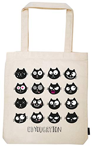 moses. Ed, The Cat Shopper Edyoucation | Tragetasche aus 100% Baumwolle | Einkaufstasche Umhängetasche, 42 cm, Natur moses. Ed, The Cat Shopper Edyoucation | Tragetasche aus 100% Baumwolle | Einkaufstasche Umhängetasche, 42 cm, Natur von moses