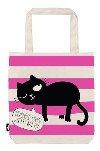 moses. Ed, the Cat Shopper Hang Out, Stofftasche aus 100% Baumwolle, mit Katzenmotiv in Pink-Weiß, Shopper mit Standboden für Einkäufe, Büro oder Uni, 39 x 42 cm moses. Ed, the Cat Shopper Hang Out, Stofftasche aus 100% Baumwolle, mit Katzenmotiv in Pink-Weiß, Shopper mit Standboden für Einkäufe, Büro oder Uni, 39 x 42 cm von moses