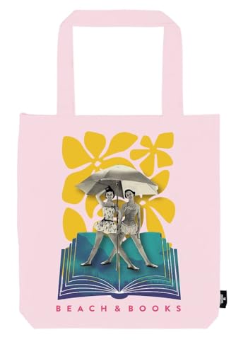 moses. libri_x Shopper Beach and Books, sommerliche Tragetasche in Rosé aus 100% Baumwolle, große Stofftasche mit Retro-Illustrationen, wiederverwendbare Einkaufstasche mit langen Henkeln moses. libri_x Shopper Beach and Books, sommerliche Tragetasche in Rosé aus 100% Baumwolle, große Stofftasche mit Retro-Illustrationen, wiederverwendbare Einkaufstasche mit langen Henkeln von moses