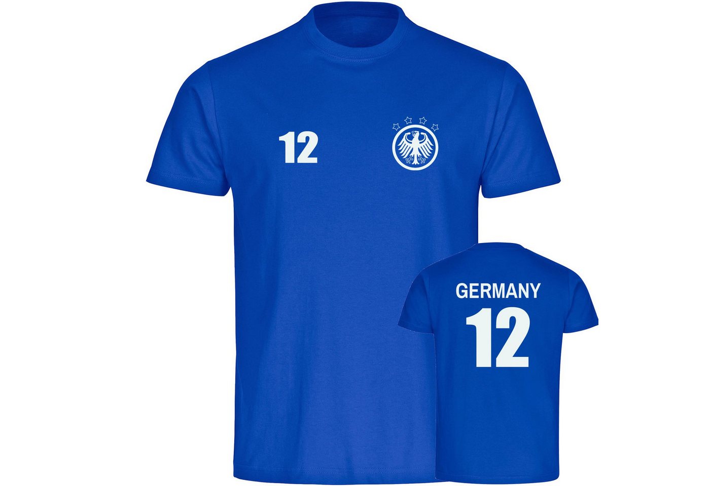 multifanshop T-Shirt Kinder Germany - Adler Retro Trikot 12 - Boy Girl von multifanshop