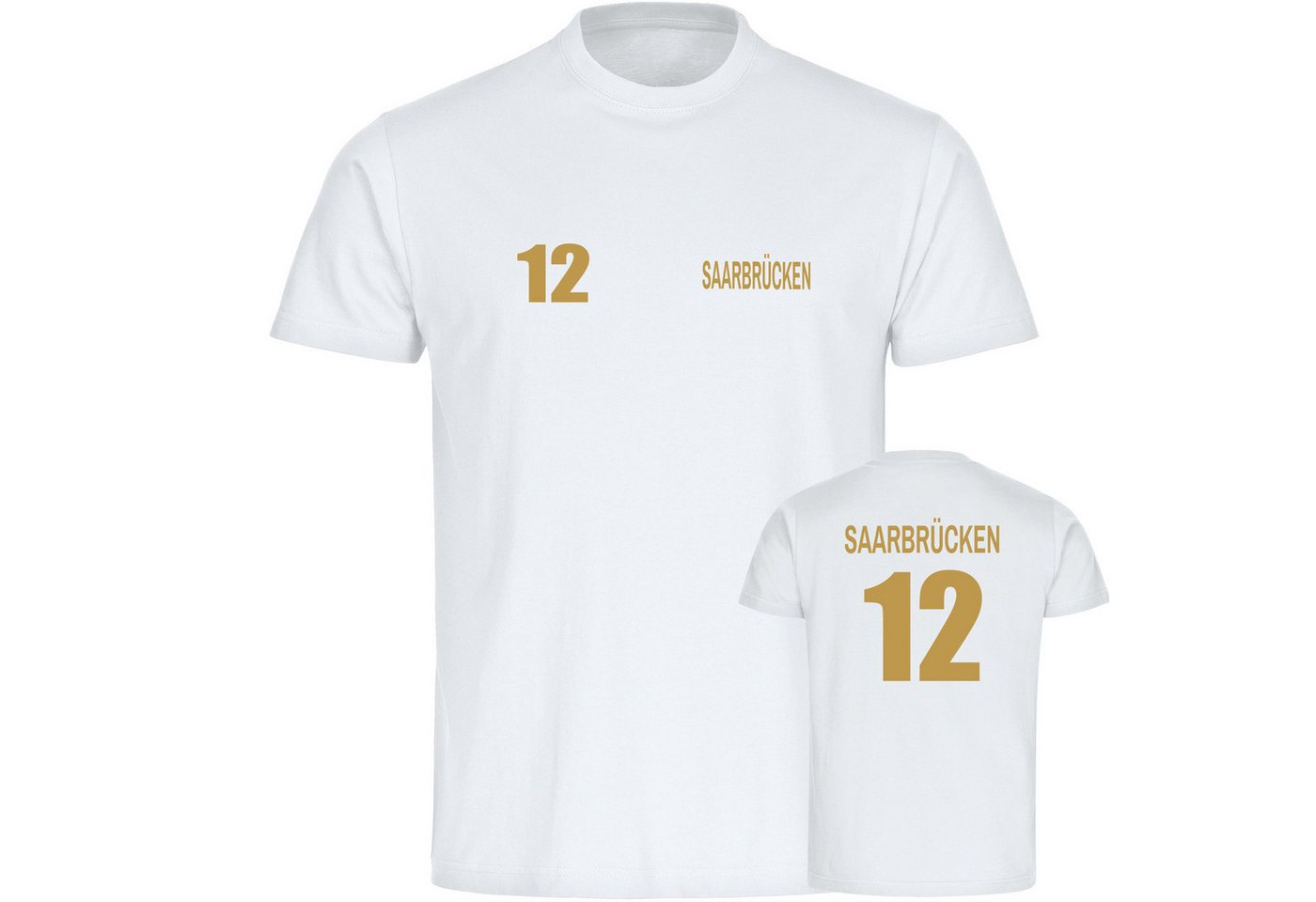 multifanshop T-Shirt Kinder Saarbrücken - Trikot Nummer 12 gold - Kind multifanshop T-Shirt Kinder Saarbrücken - Trikot Nummer 12 gold - Kind von multifanshop