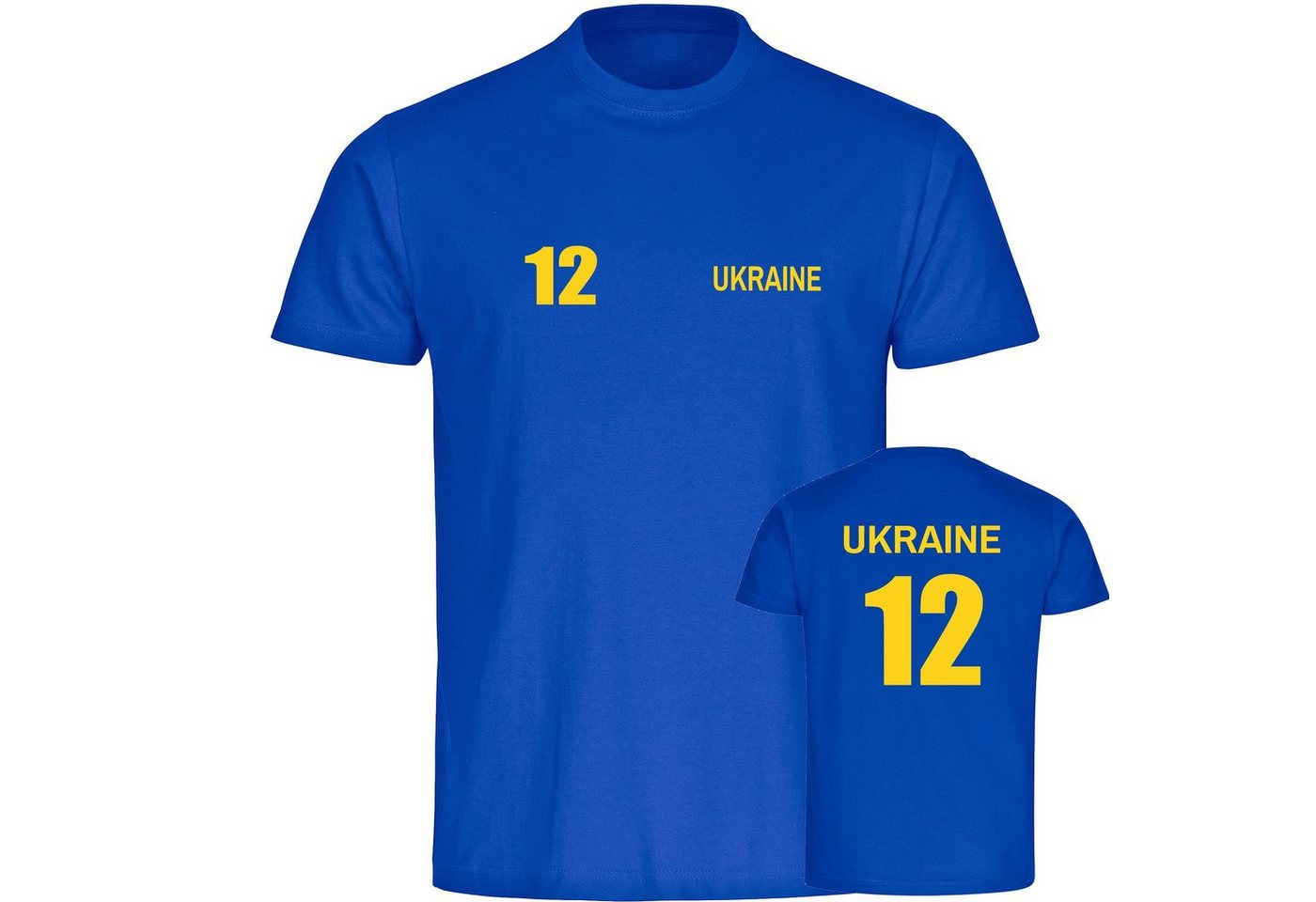 multifanshop T-Shirt Kinder Ukraine - Trikot 12 - Boy Girl von multifanshop