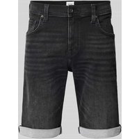 Mustang Straight Leg Jeansshorts im 5-Pocket-Design Modell 'Chicago' in Black, Größe 36 von mustang