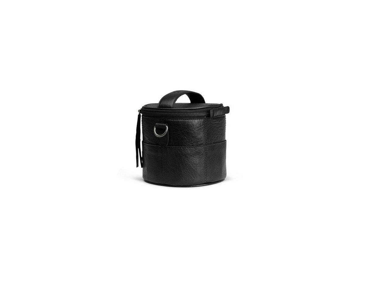 muud Handtasche Lederorganizer rund mit Henkel, mini Saturn mini Black von muud