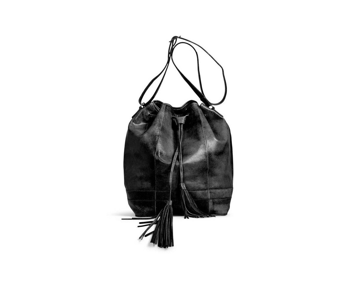 muud Handtasche Lederumhängetasche Marina Black von muud