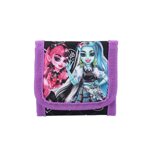 mybagstory - Geldbörse – Geldbörse – Monster High – Violett – Schwarz – für Kinder – Schule – Kindergarten – Kindergarten – Urlaub – 10 cm – Mädchen – Geschenkidee, Monster High - Violett/Schwarz, von mybagstory