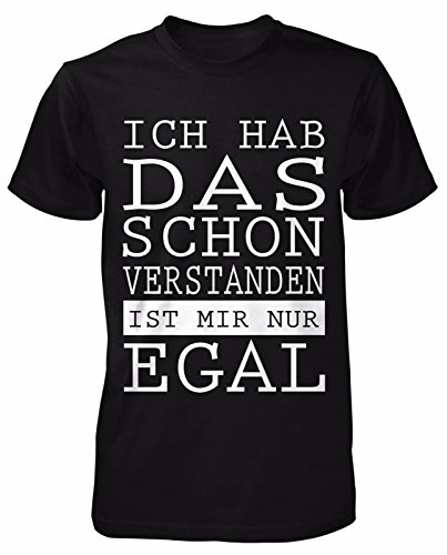 Habs Verstanden Mir nur egal T-Shirt Sprüche Herren Kult Fun Schrift Damen Shirt von mycultshirt