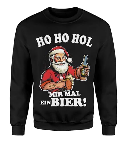 hohohol Mir mal EIN Bier Herren Weihnachts Sweater | Fun Sprüche | Ugly Christmas Pulli Pullover | Xmas von mycultshirt