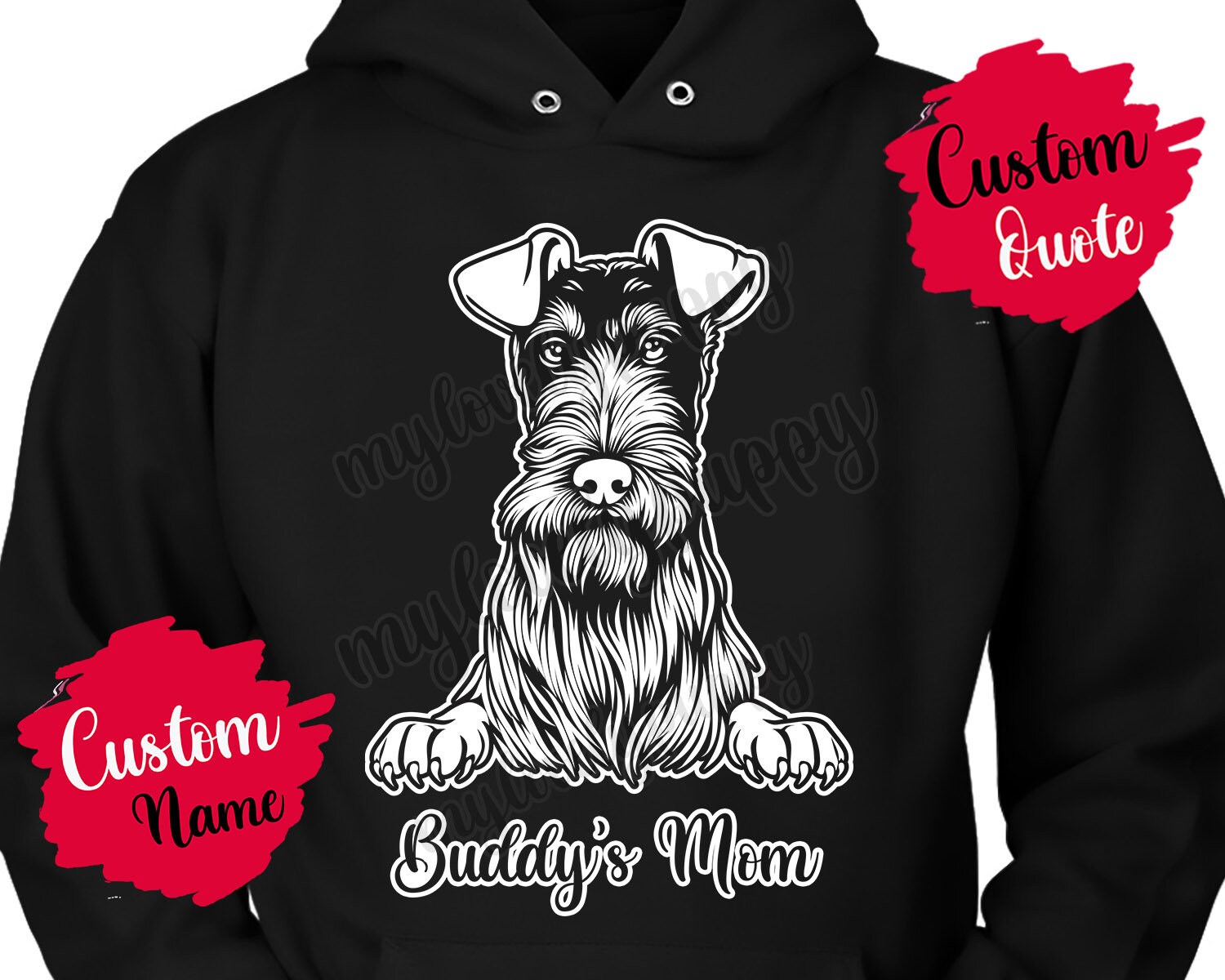 Fuchs Terrier Hund Mama Papa Hoodie, Frauen Männer Weihnachtsgeschenk, Foxie Glatt Besitzer Geschenk Geschenke von mylovelypuppy