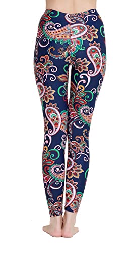 nadamuSun Badehose für Damen Mädchen Surfleggings Schwimmhose Badehose Elastische Leggings Yoga, Laufen Stretchhose (Floral, M) von nadamuSun