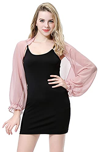 nadamuSun Chiffon Strandtuch Raglanärmel Schal Bolero Shrug Anti-UV Golf Schal Arm Ärmel Sonnenschutz (Pink504) von nadamuSun