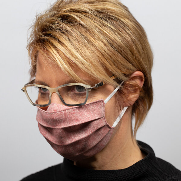 nahtur-design Mund-Nasen-Maske für Brillenträger aus Bioleinen von nahtur-design
