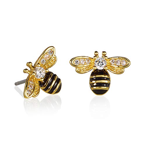 namana Gold Hummel Ohrstecker fur Frauen, Auffällige Gold Bienen Ohrringe für Damen und Teenager, Mädchen, Bienen Geschenke für Frauen, Bienen Ohrstecker fur Madchen, Gold Bienen Schmuck fur Damen von namana