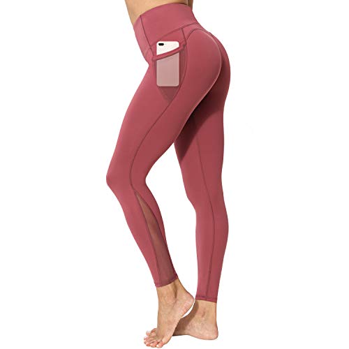 neppein Sport Leggings mit Taschen,Damen High Waist Blickdicht Leggings Sporthose Yogahose Fitnesshose von neppein