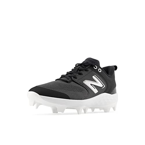 New Balance Men's Fresh Foam 3000 V6 Molded Baseball Shoe, Black/White, 12 von new balance