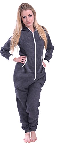 Newfacelook frauen ebene onesie mit kapuze alle in einem zip hoodie damen Overall Trainingsanzug von newfacelook