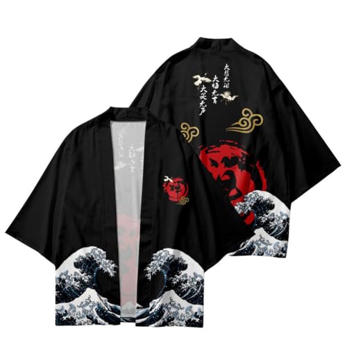 nicticsi Herren Kimono Druck Lose Cardigan Kurzarm Sommer 3/4 Hülse Japanische Kleidung Bademäntel Nachthemd Strandhemd T-Shirt Tops Stil 10 XL nicticsi Herren Kimono Druck Lose Cardigan Kurzarm Sommer 3/4 Hülse Japanische Kleidung Bademäntel Nachthemd Strandhemd T-Shirt Tops Stil 10 XL von nicticsi