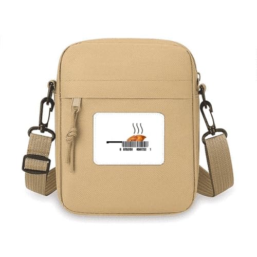 Umhängetasche für Fleisch, Grill, Lebensmittel, Pfanne, Art-Deco, modische Umhängetasche, Handy, Geldbörse, Handtasche, Schultertasche, Mini-Tasche Umhängetasche für Fleisch, Grill, Lebensmittel, Pfanne, Art-Deco, modische Umhängetasche, Handy, Geldbörse, Handtasche, Schultertasche, Mini-Tasche von no/no