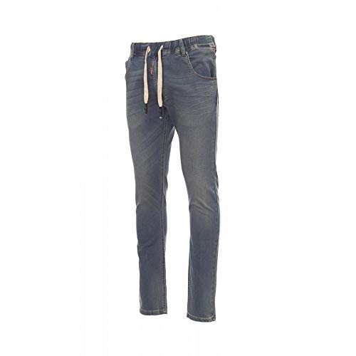 noTrash2003 Herren Sweathose Jogginghose Stretch Hose elastisch in Jeans-Optik Denim versch. Ausführungen (L, Hellblau) von noTrash2003