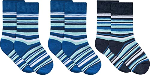 3 Paar Sehr warme Kinder Thermo Kniestrümpfe mit Ringel Design Farbe Jungen/Ringel/Socken Größe 39-42 von normani