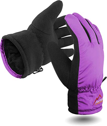 Damen Winter Handschuhe Extrem Warm und Flauschig TOG-9.8 bis -10°C Farbe Violett Größe XS/S von normani