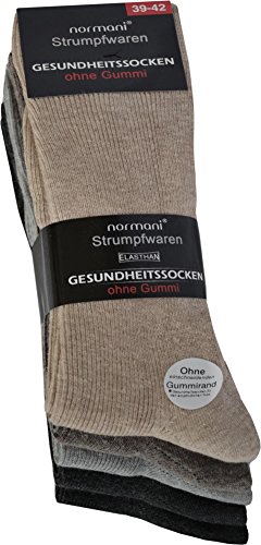 normani 10 Paar Diabetiker Herren Socken ohne Gummi farbig Baumwolle Farbe Baumwolle/Hell Größe 47/50 von normani