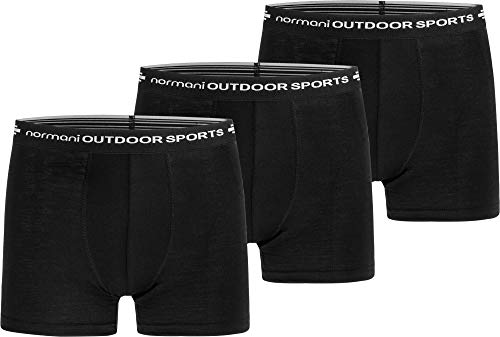 normani 1er Pack 2er Pack 3er Pack Herren Merinounterhose mit MULTIRABATT Merino-Boxershorts Funktionsunterhose - 100% MERINOWOOL Farbe 3er Pack Größe S von normani