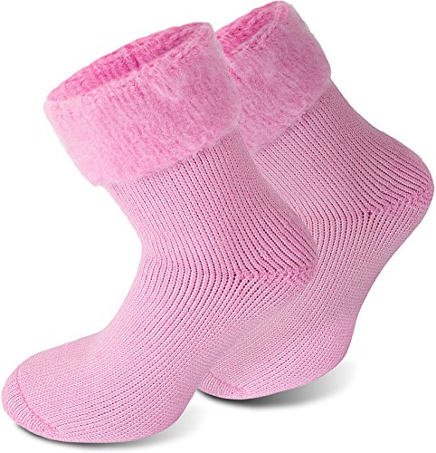 normani 3 Paar Original POLAR HUSKY® Wintersocken mit Schafwolle Farbe Extrem/Hot/Rosa Größe 43/46 von normani