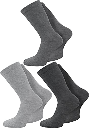 normani 3 Paar spezielle Komfort-Socken ohne Gummi für Diabetiker oder Problemfüße (z.B. Wasserbeine/Elefantenfüße) Farbe Grau-Sortiert Größe 43-46 von normani