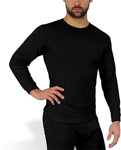 normani 3er Pack Thermohemd Herren-Thermounterwäsche - Thermo-Unterhemd auch in Übergrößen (XS - 4XL) Farbe Dunkelschwarz Größe 5XL von normani